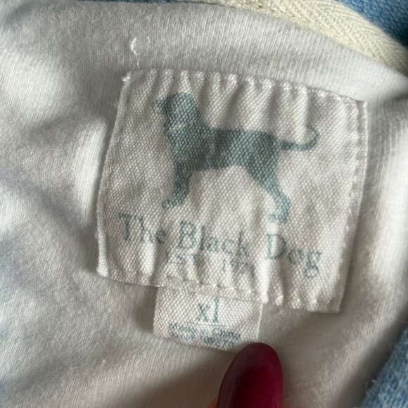 The Black Dog Blue & White Striped Pullover Hoodie Sweatshirt - Size XL - Picture 3 of 8